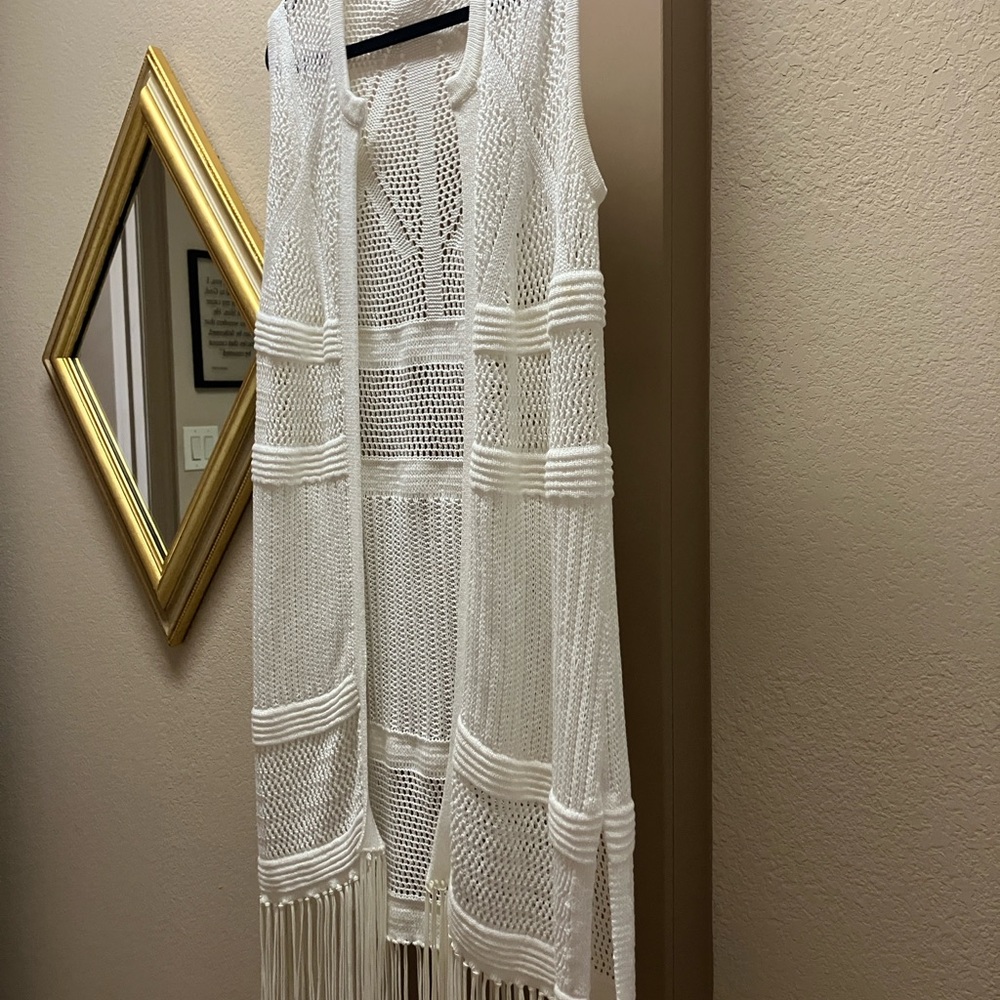 Elegant White Crochet Dress